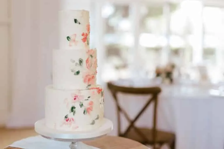 Floral Textured Buttercream Wedding Cake