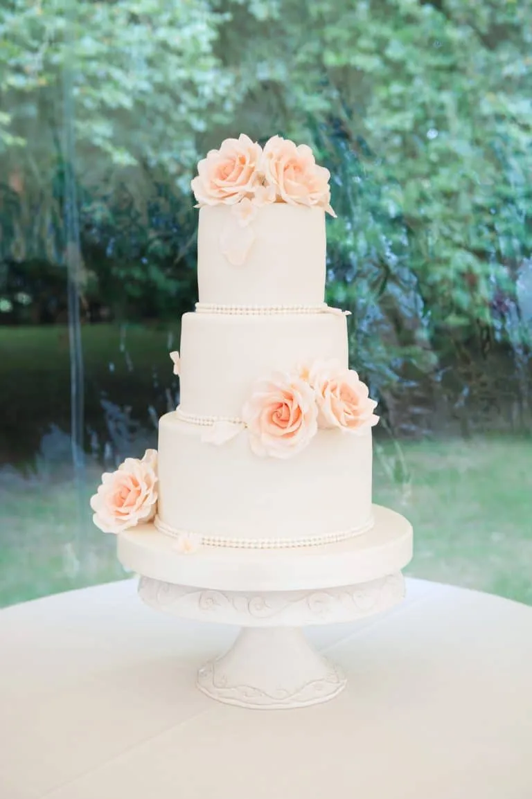 Lustre Pearls and Peach Sugar Roses