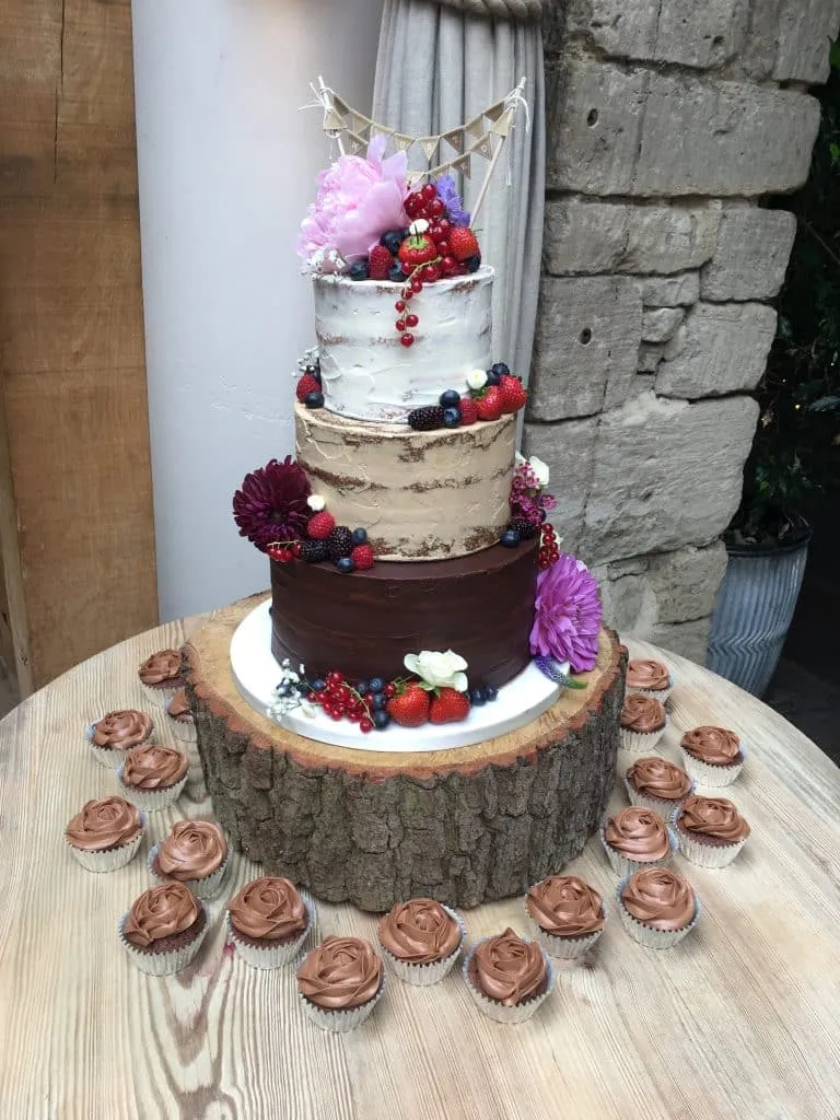 Colour Block Semi Naked, Fresh Berries and Flowers