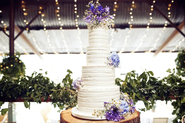 Textured Buttercream, Fresh Blue Hydrangea