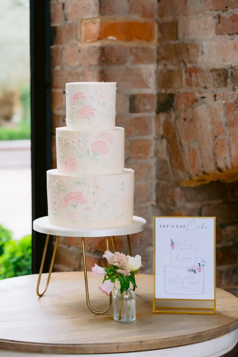 Pastel floral buttercream Wedding Cake