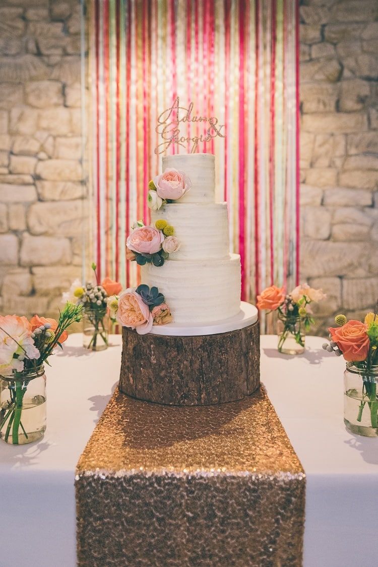 Textured Buttercream, Fresh arranged Peony's