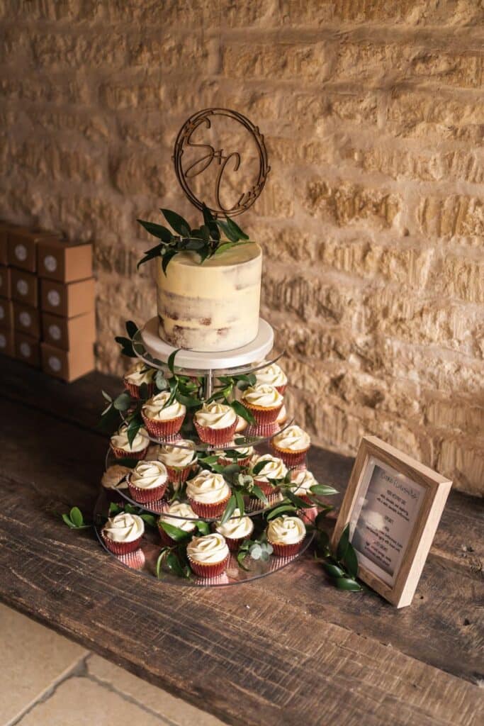 Top tier and Cupcake Tower